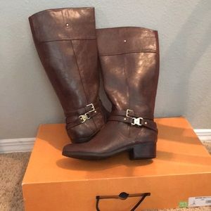 Unisa Brand New Riding Tall Wide Calf Leather Boot